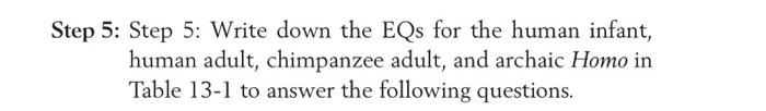 13-7 Encephalization Quotient (EQ) Is The Ratio Of | Chegg.com