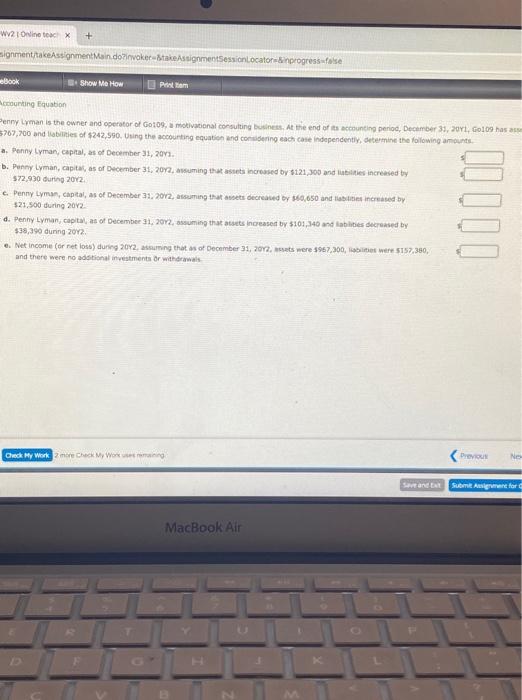 Solved w21 Online to signment/takeAssignment Main | Chegg.com