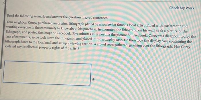 Solved Read the following scenario and answer the question | Chegg.com