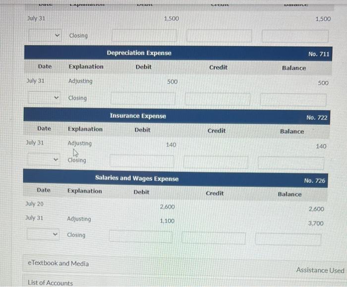Solved Post closing entries, (Post entries in the order of | Chegg.com