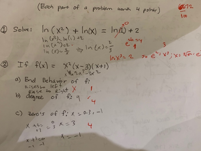 Solved (Each part of a problem worth 4 pointr) 672 100 @ | Chegg.com