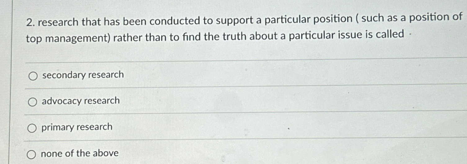 Solved research that has been conducted to support a | Chegg.com