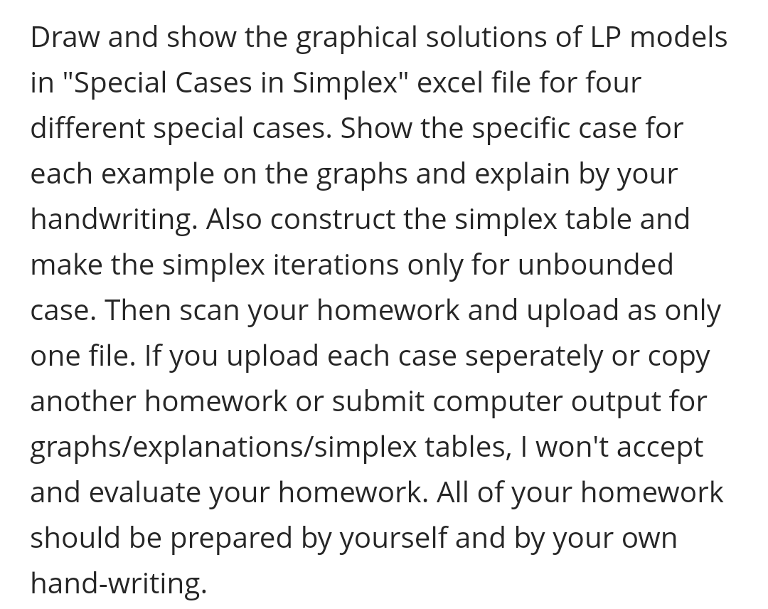 Solved Draw and show the graphical solutions of LP models in | Chegg.com