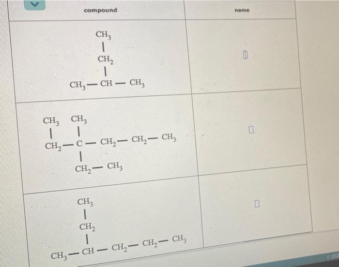 Solved Name The Following Organic Compounds 1759