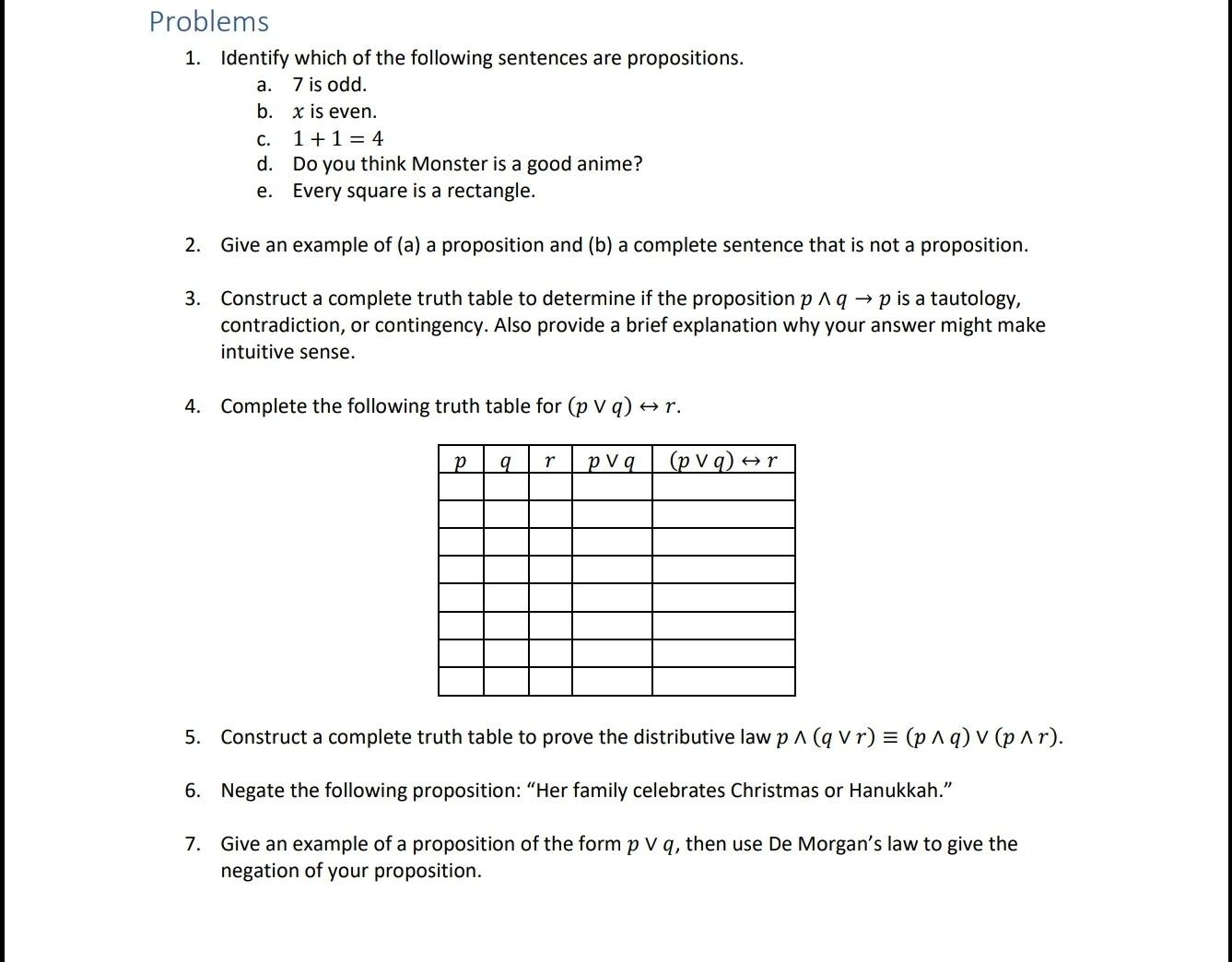 Solved A. Problems 1. Identify Which Of The Following | Chegg.com