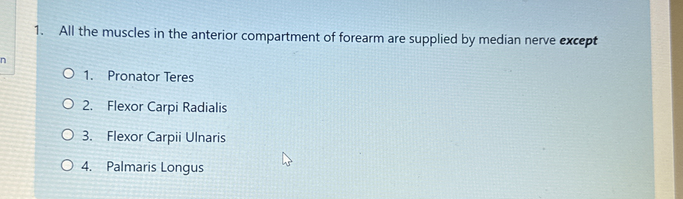 Solved All the muscles in the anterior compartment of