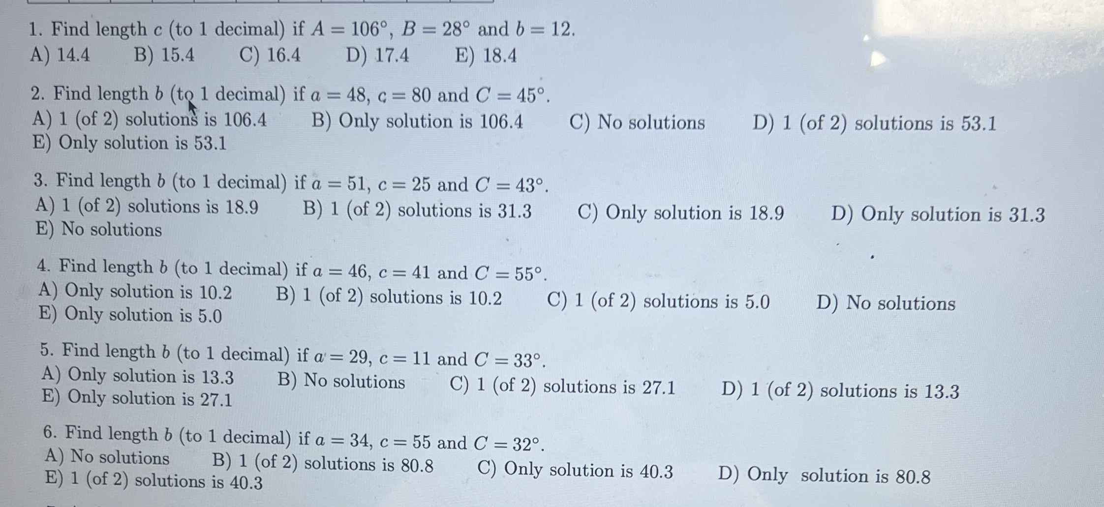 Solved PLEASE ANSWER ALL 6 ﻿QUESTIONS ASKED Find length | Chegg.com