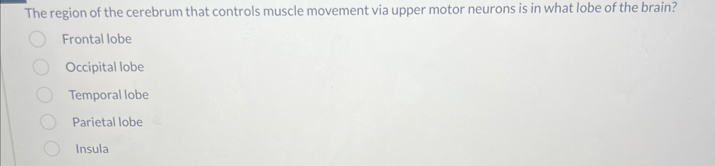 Solved The region of the cerebrum that controls muscle | Chegg.com