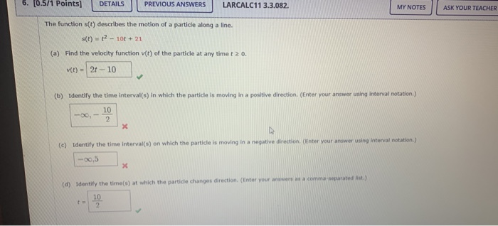 Solved 10.5/1 Points] DETAILS PREVIOUS ANSWERS | Chegg.com