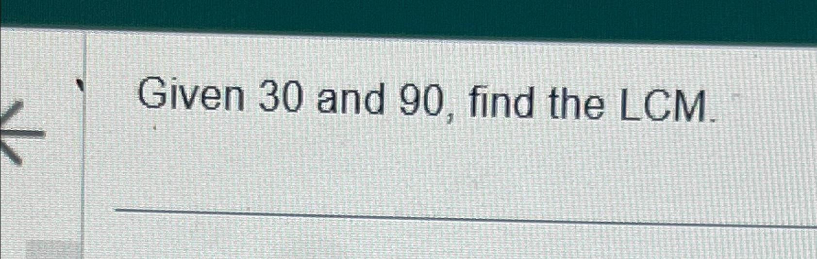 find the lcm of 10 15 30 answers