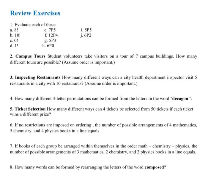 Solved 2. Campus Tours Student volunteers take visitors on a