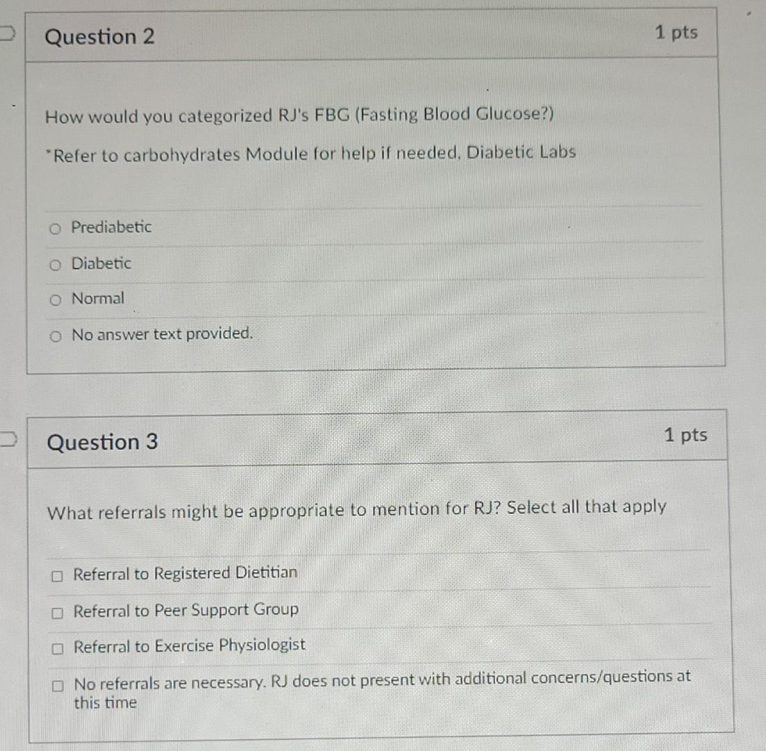 Solved Case Study: 23 year old male (RJ) with referral for | Chegg.com