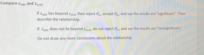 Solved Compare zobt and zcrit If zobt lies beyond zcrit then | Chegg.com