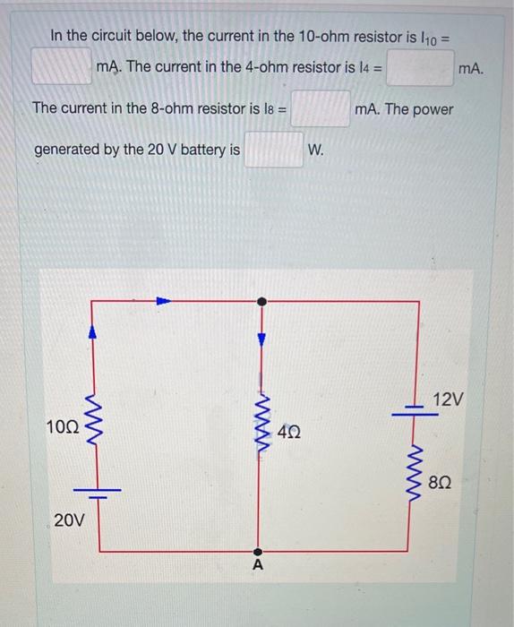 Solved In the circuit below, the current in the 10 -ohm | Chegg.com