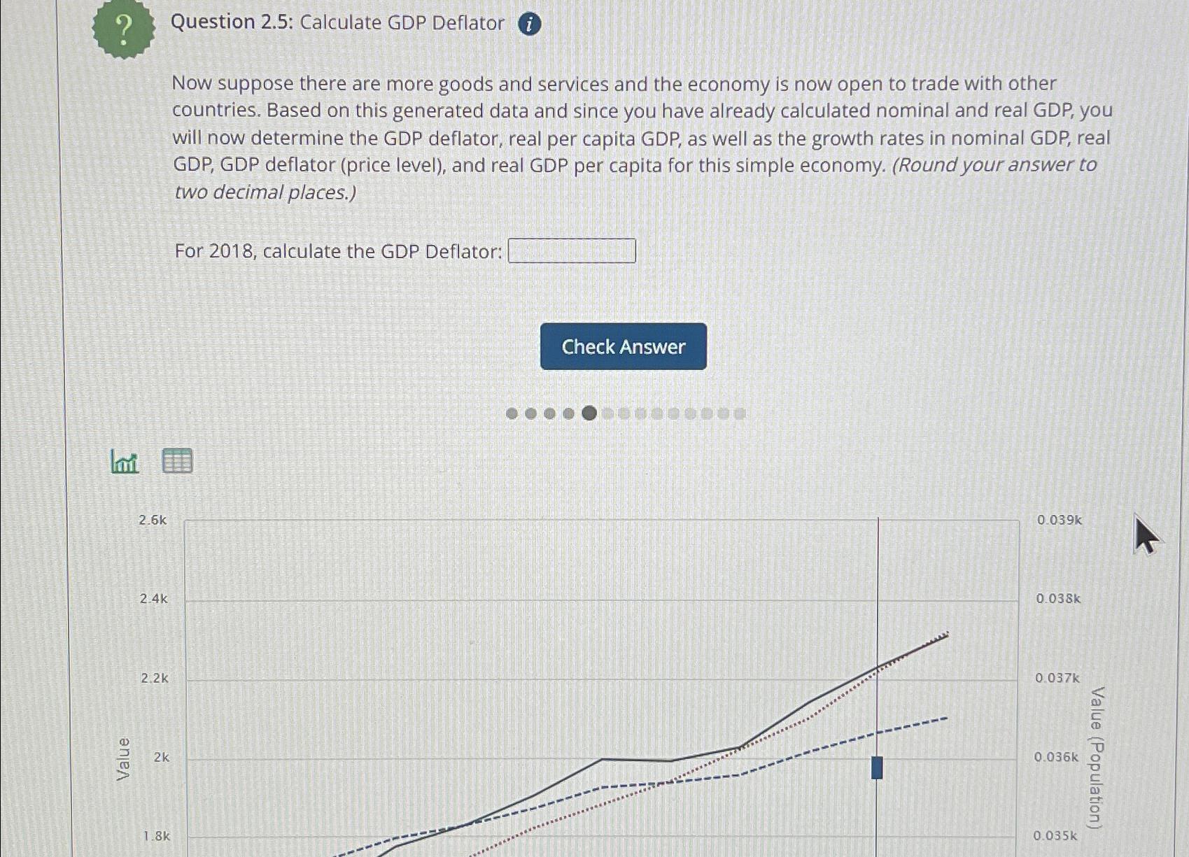 Question 2.5: Calculate GDP DeflatorNow suppose | Chegg.com
