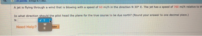 Solved 10. 2 points Sing26.1.062 A jet is flying through a | Chegg.com