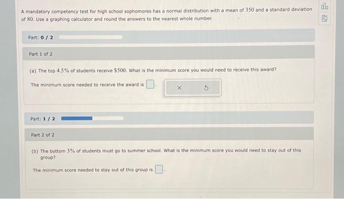 Solved oll A mandatory competency test for high school | Chegg.com