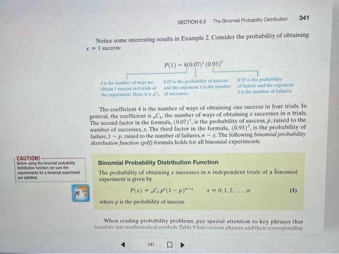 Solved 4. Using the binomial formula, what is the | Chegg.com