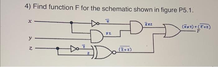 Solved 4) Find function F for the schematic shown in figure | Chegg.com