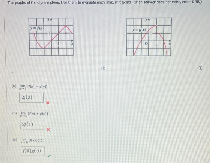 Solved The graphs off and g are given. Use them to evaluate | Chegg.com