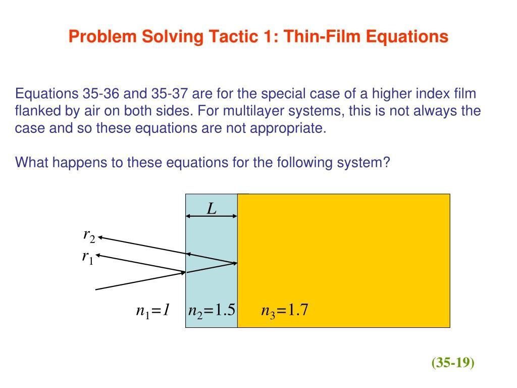 Solved Problem Solving Tactic 1: Thin-Film Equations | Chegg.com