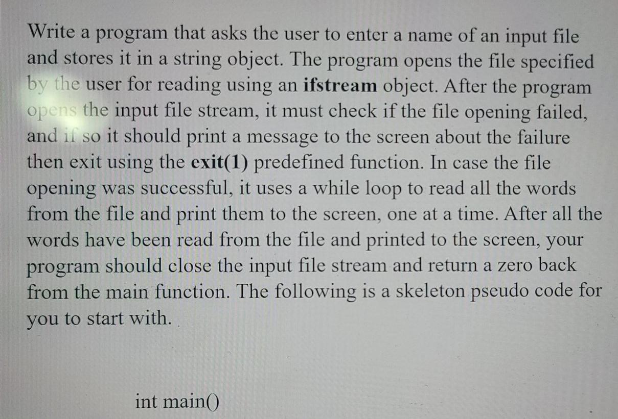 Solved Write a program that asks the user to enter a name of | Chegg.com