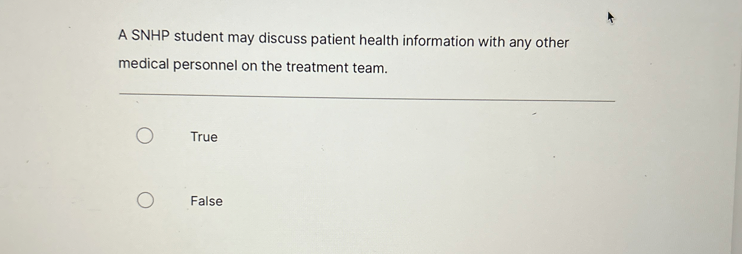 Solved A SNHP student may discuss patient health information | Chegg.com