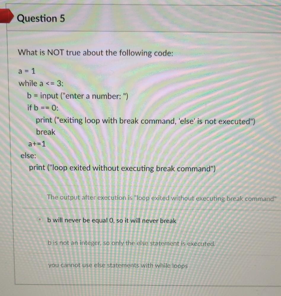 solved-question-5-what-is-not-true-about-the-following-code-chegg