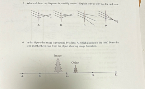 Solved Which of these ray diagrams is possibly correct? | Chegg.com