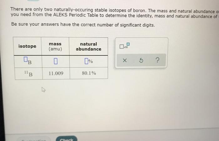 Solved There Are Only Two Naturally-occuring Stable Isotopes | Chegg.com