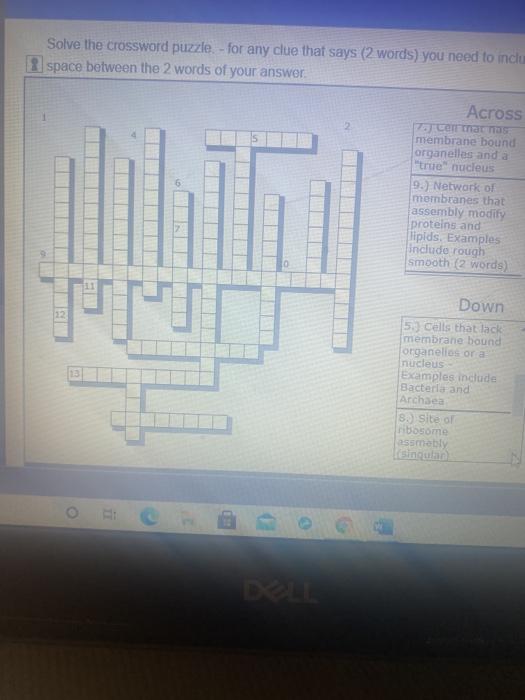 Solved Solve the crossword puzzle for any clue that says Chegg com