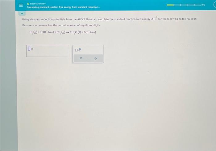 Solved Using standard reduction potentials from the ALEKS | Chegg.com