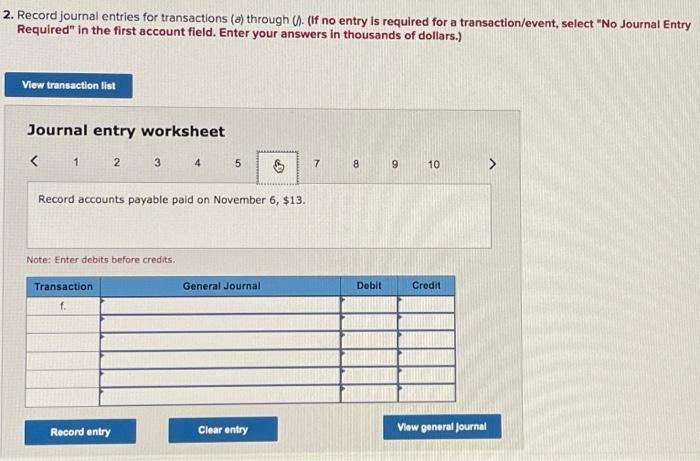 Solved 2. Record journal entries for transactions (a) | Chegg.com
