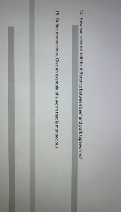 Solved 1. Which Of The Following Statements About Helminths | Chegg.com