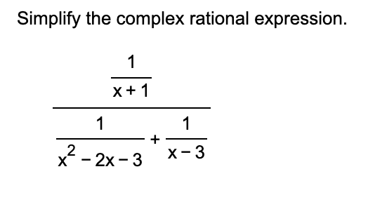 Solved Simplify The Complex Rational 2019