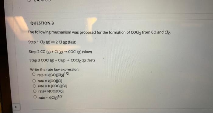 Solved The following mechanism was proposed for the | Chegg.com