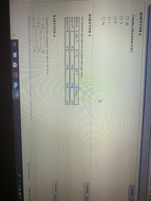 Solved QUESTION 1 1 points Save Ans Questions 1-5 walk you | Chegg.com