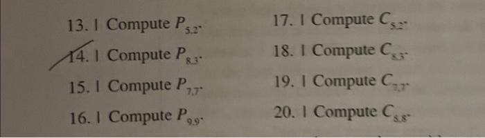 Solved 13. I Compute P 5.2 14.1 Compute P 8.37 15. I Compute | Chegg.com