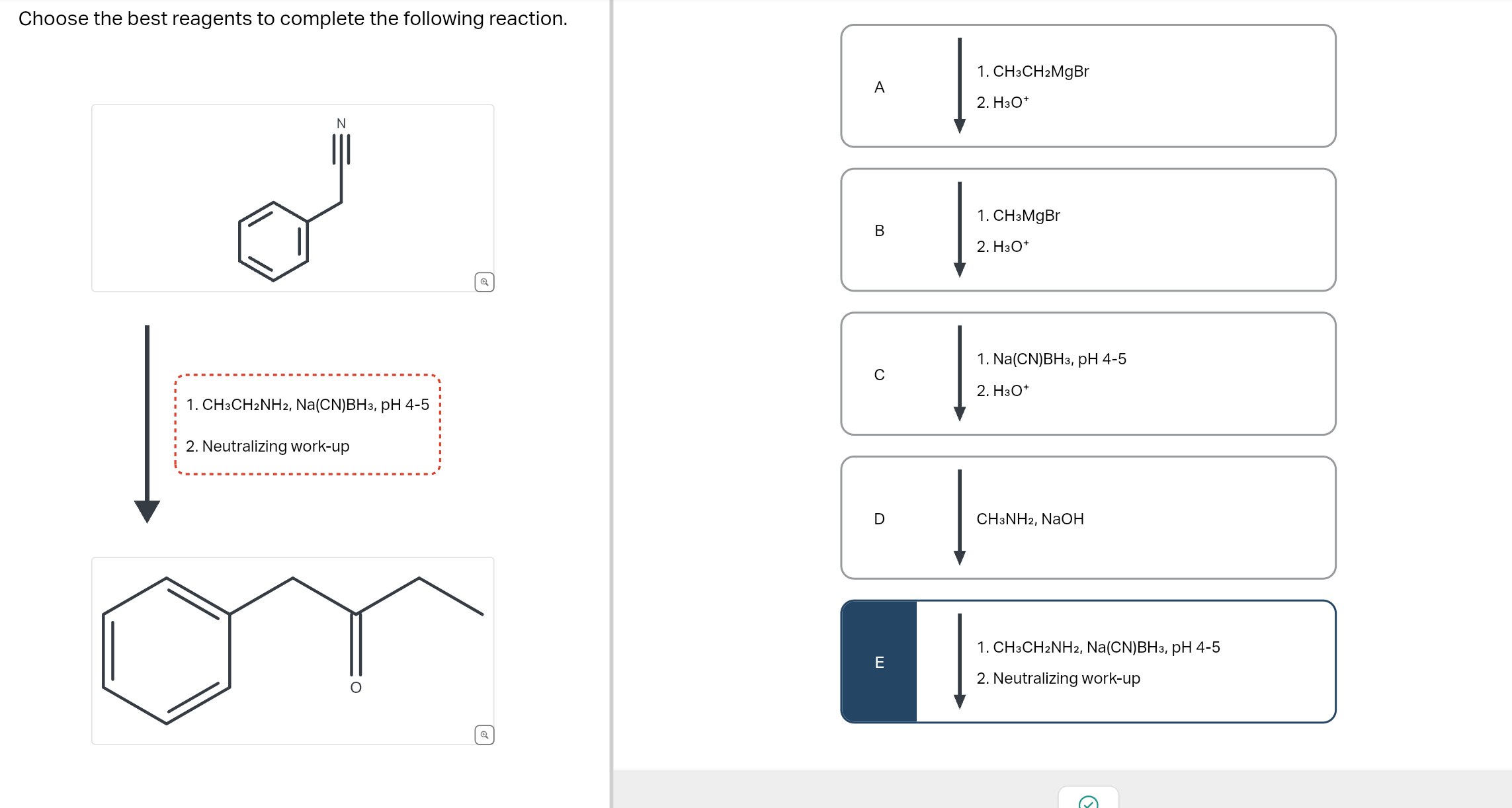 Solved Choose The Best Reagents To Complete The Following | Chegg.com