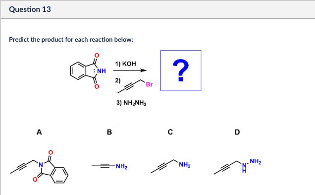 Solved Question 13Predict the product for each reaction | Chegg.com