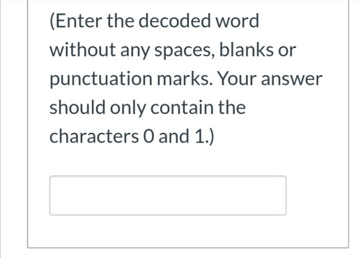 Solved Let C be a binary linear code with a parity check | Chegg.com