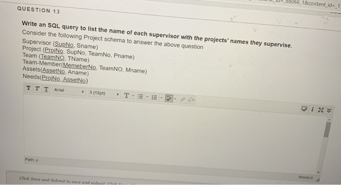 Solved QUESTION 13 Write an SQL query to list the name of | Chegg.com