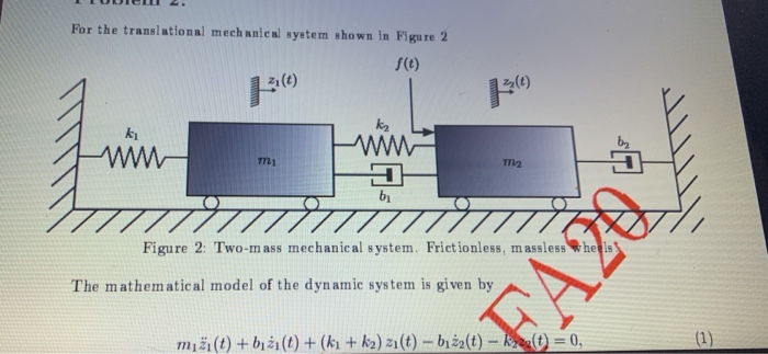 Solved For The Translational Mechanical System Shown In | Chegg.com