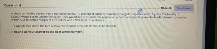Solved Question 3 10 points Save Answer The following sample | Chegg.com