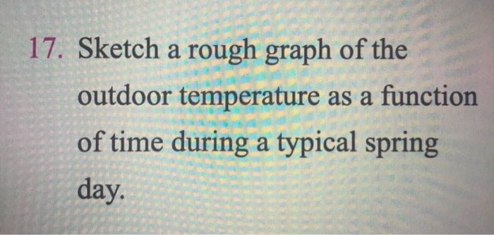 What Is Rough Graph Solved o 17. Sketch a rough graph of the outdoor temperature | Chegg.com