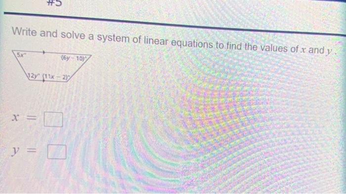 Solved Write and solve a system of linear equations to find | Chegg.com