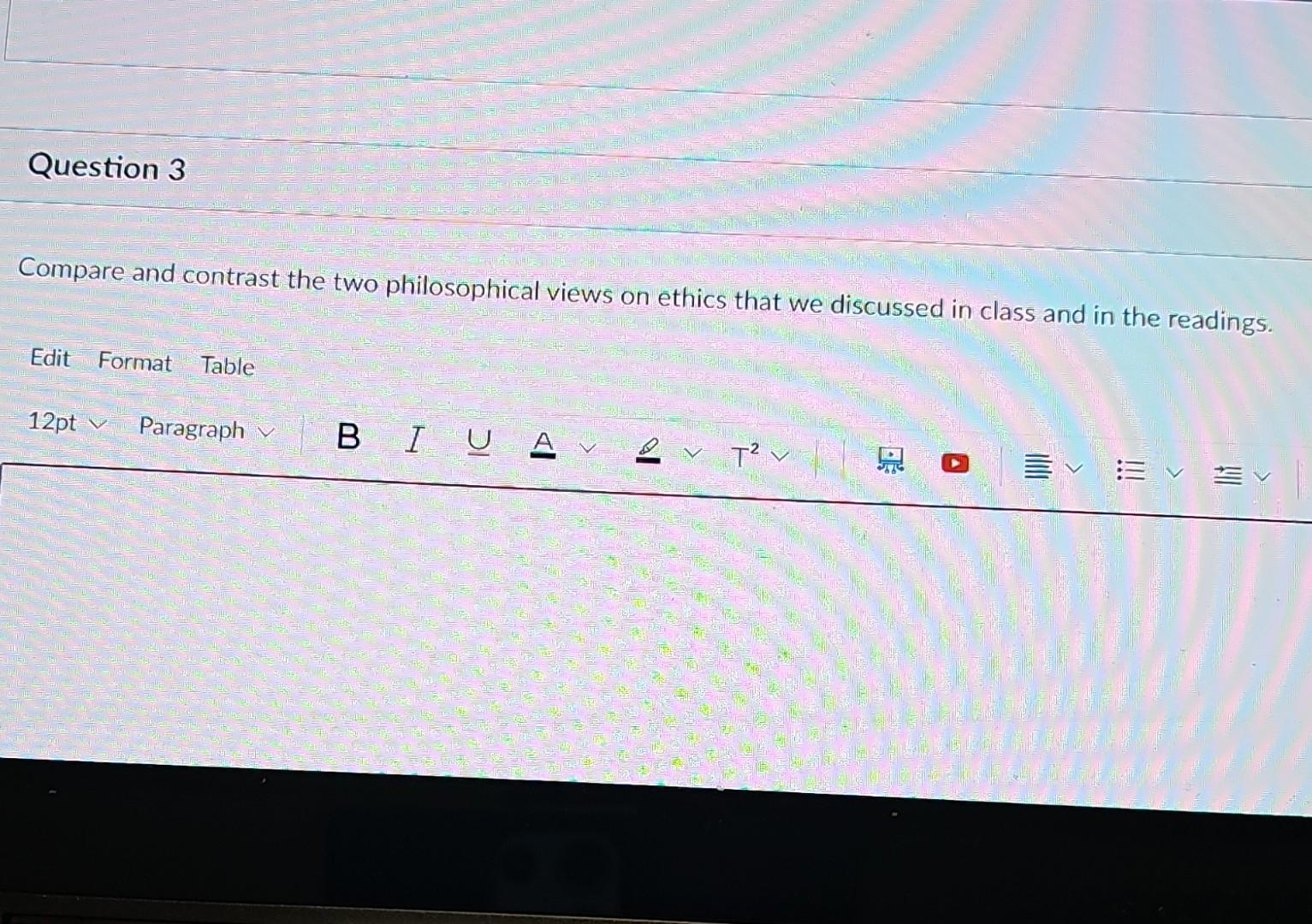 Solved Question 3 Compare and contrast the two philosophical | Chegg.com