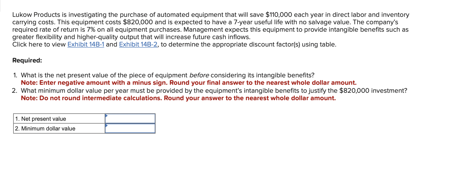 Solved Lukow Products is investigating the purchase of | Chegg.com