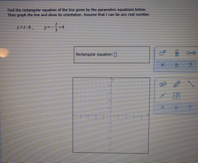 Solved Find the rectangular equation of the line given by | Chegg.com