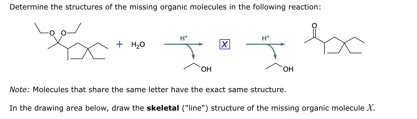 Solved Determine the structures of the missing organic | Chegg.com